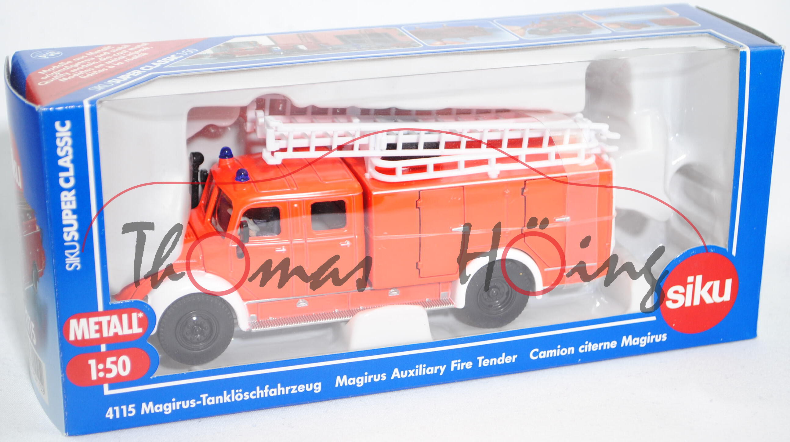 00401.1 Magirus-Deutz Rundhauber Tanklöschfahrzeug (Modell 1952-1967), leuchthellrot/reinweiß, o.K.,