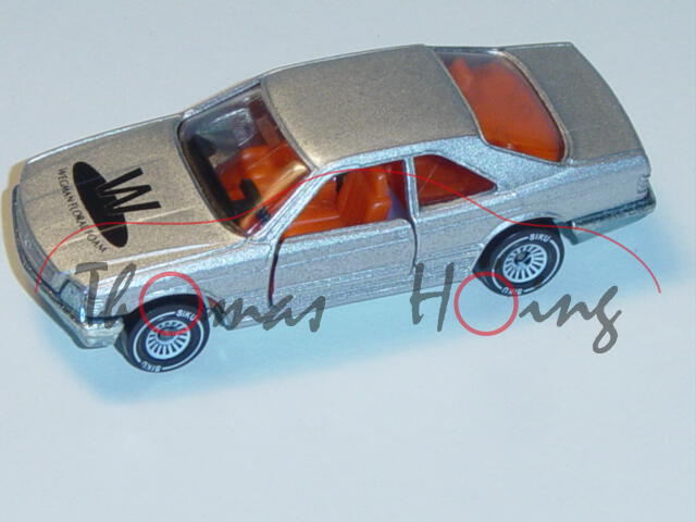 00002 WEGMAN Mercedes 500 SEC (Baureihe C 126), Modell 1981-1985, silbergraumetallic, Verglasung rauch, B4, WEGMA