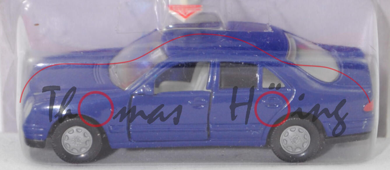 00000 Mercedes-Benz E 230 »CLASSIC« (2. Generation E-Klasse, W 210, Modell 1995-1998), hell-saphirblau, SIKU, 1:56, P27