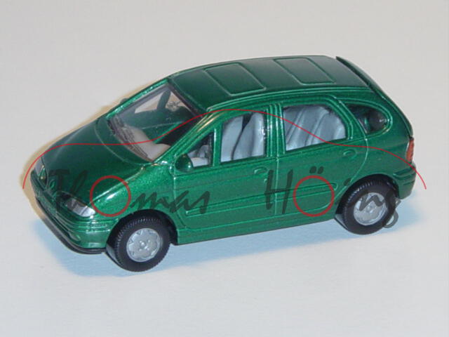 Renault Mégane Scénic RT 2.0 (Typ JA Phase I, 1. Generation), Modell 1996-1999, moosgrünmetallic, B6