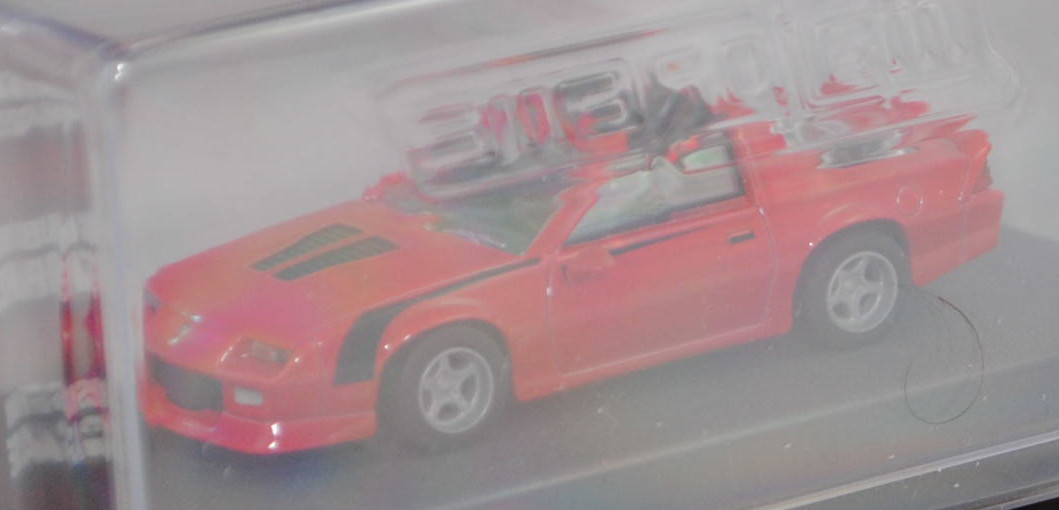 Chevrolet Camaro IROC-Z (3. Generation, Änderung 1986 zum Modelljahr 1987, Modell 1987-1988), bright red, majorette, 1:64, PC-Box im Blister (Collection)