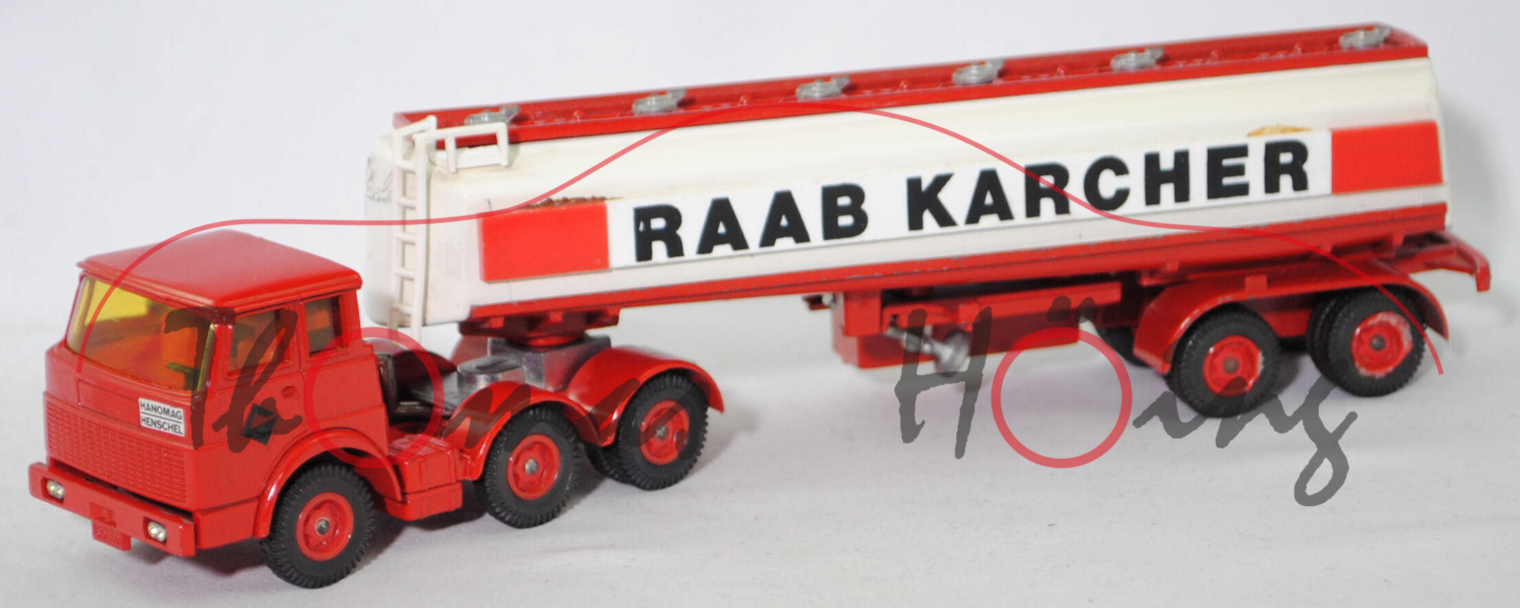 Hanomag-Henschel F 201 S-2A mSk (Mod. 1969-1971) Tankzug, rot, G GELSENBERG / RAAB KARCHER, SIKU, 1:60, m-