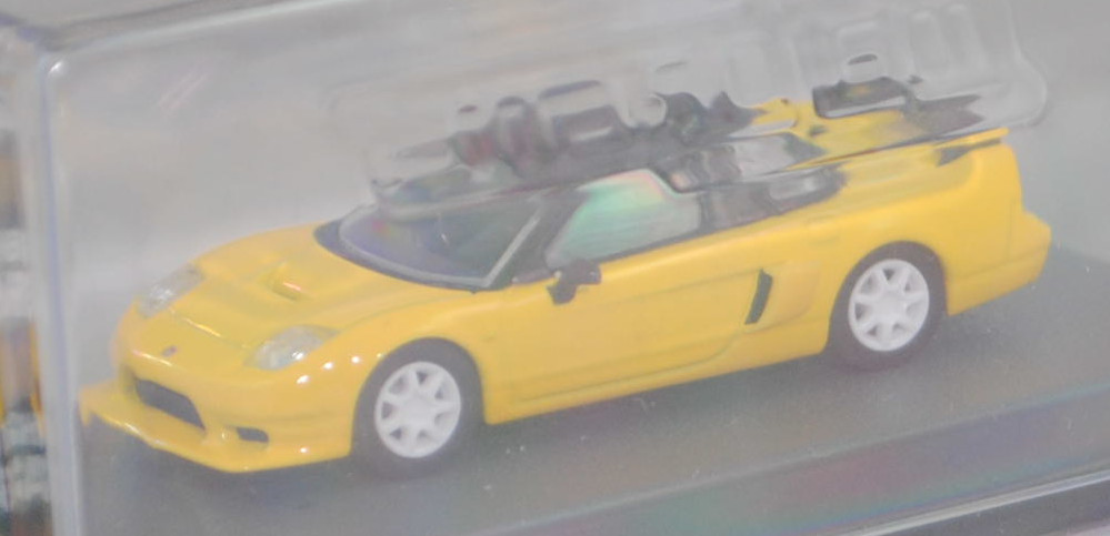 Honda NSX-R GT (1. Generation, 2. Baureihe, NA-2, Modell 2005-2005), verkehrsgelb, majorette, 1:64, PC-Box im Blister (Collection)