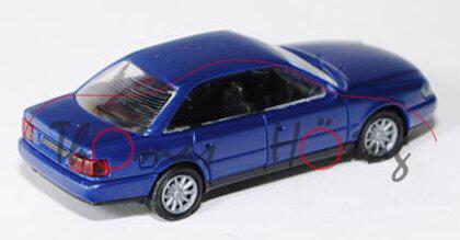 Audi A6 (C4, Typ 4A), Modell 1994-1997, saphirblau, Rietze, 1:87, mb
