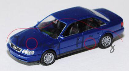 Audi A6 (C4, Typ 4A), Modell 1994-1997, saphirblau, Rietze, 1:87, mb