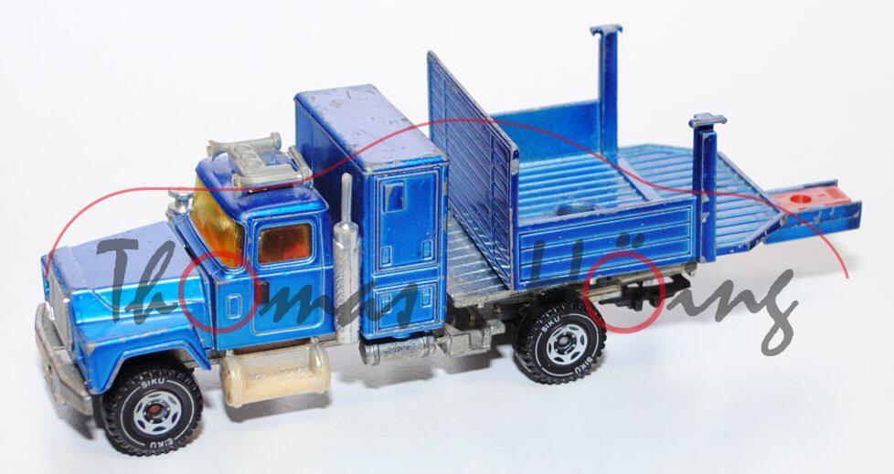 00000 Mack Conventional R612 (Modell 1966-1990) Schwertransporter, verkehrsblaumetallic, Spiegel+1 A