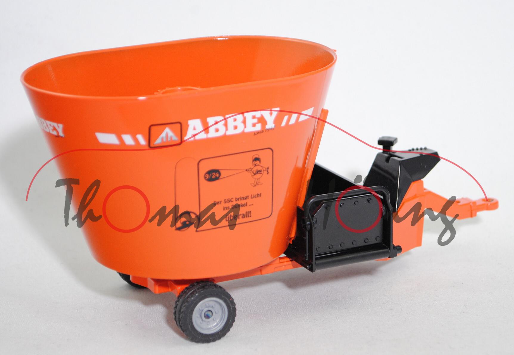 00701 SSC 09 2024 ABBEY VF1250FD Futtermischwagen, orange/schwarz, ABBEY + SSC 9/24, SIKU, 1:32, L16nmp