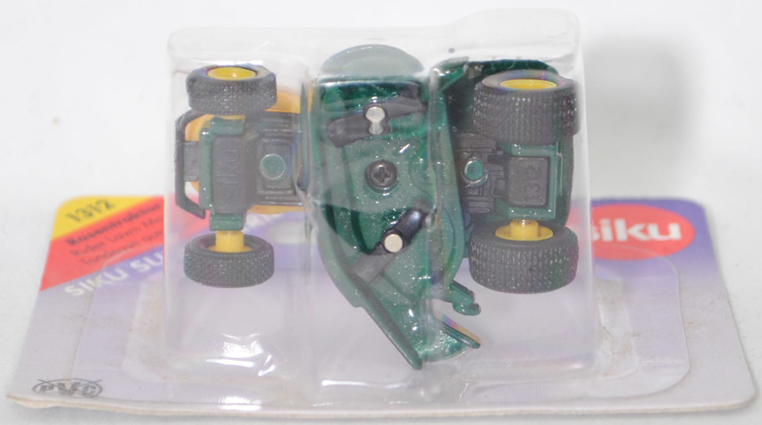 00000 Rasentraktor MTD YaRD-MaN AG 5165 AUTODRIVE™ (Modellnummer 13AE504G643, 4-Style, Modell 2002-2002), gelb/grün, Frontscheinwerfer 4 mm hoch, SIKU SUPER, 1:32, P26