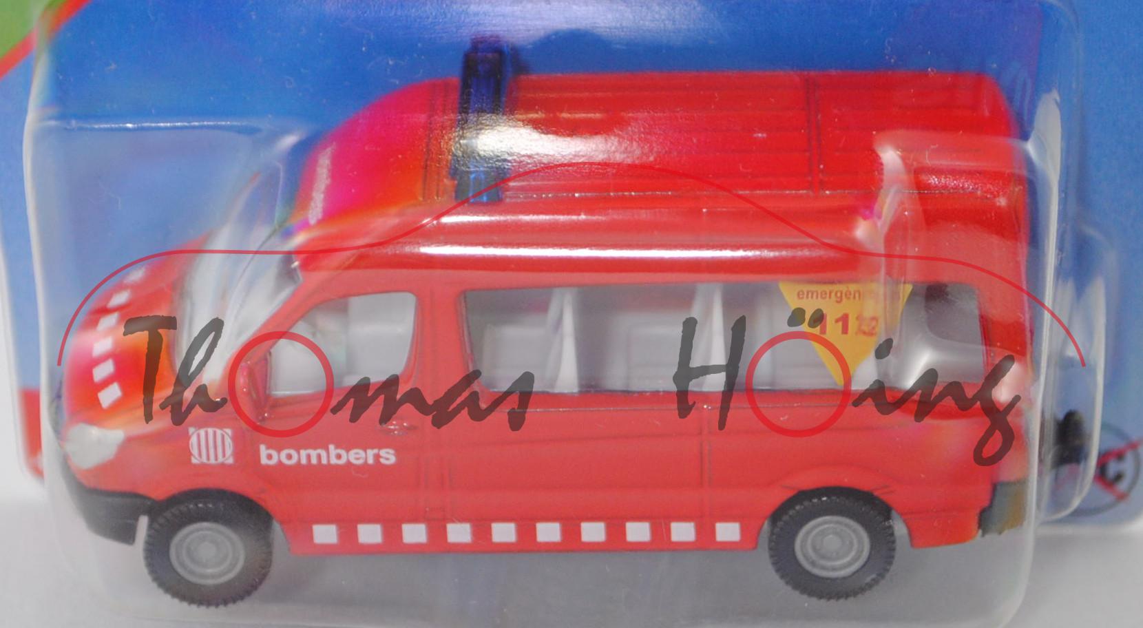 01100 ES Mercedes-Benz Sprinter II (Modell 2006-2013), rot, bombers / emergències / 112, SIKU, P29e