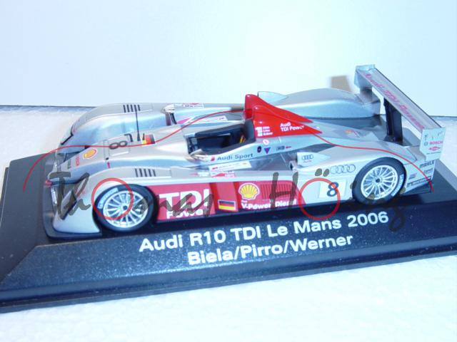 Audi R10 TDI, 24h Le Mans 2006, Biela/Pirro/Werner, Nr. 8, Minichamps, 1:43, Werbeschachtel