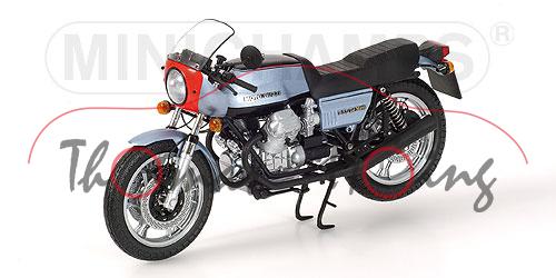 Moto Guzzi 850 MK I Le Mans, Modell 1976, silberblau, Minichamps, 1:12, mb