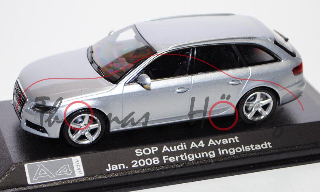 Audi A4 Avant (B8, Typ 8K), Modell 2008-, eissilber, SOP Audi A4 Avant Jan. 2008 Fertigung Ingolstad