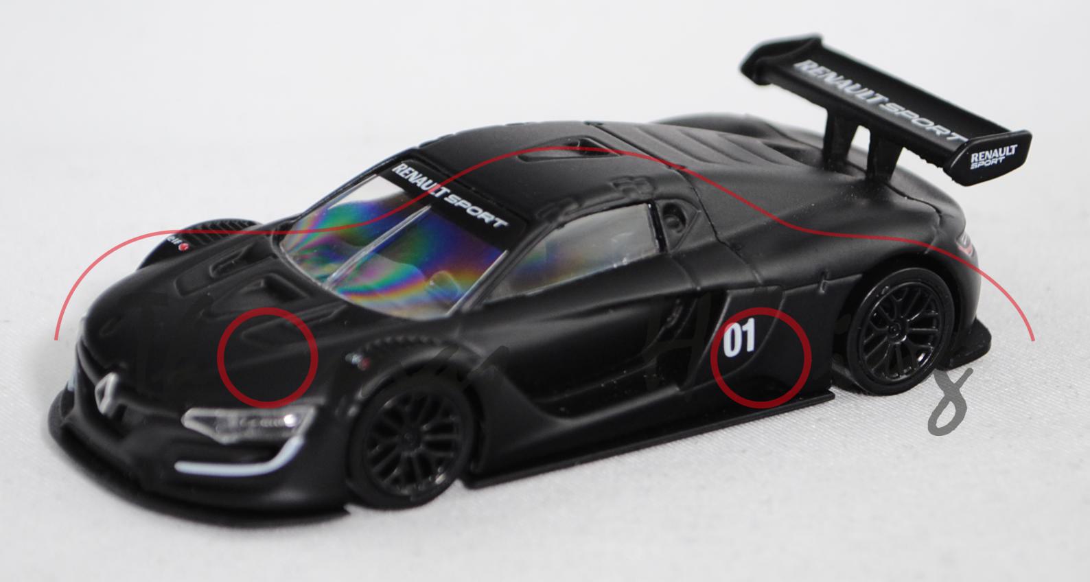 Renault R.S.01 Testfahrzeug 2014 (Modell 2015-), mattschwarz, RENAULT SPORT / 01, ca. 1:62, Norev RA