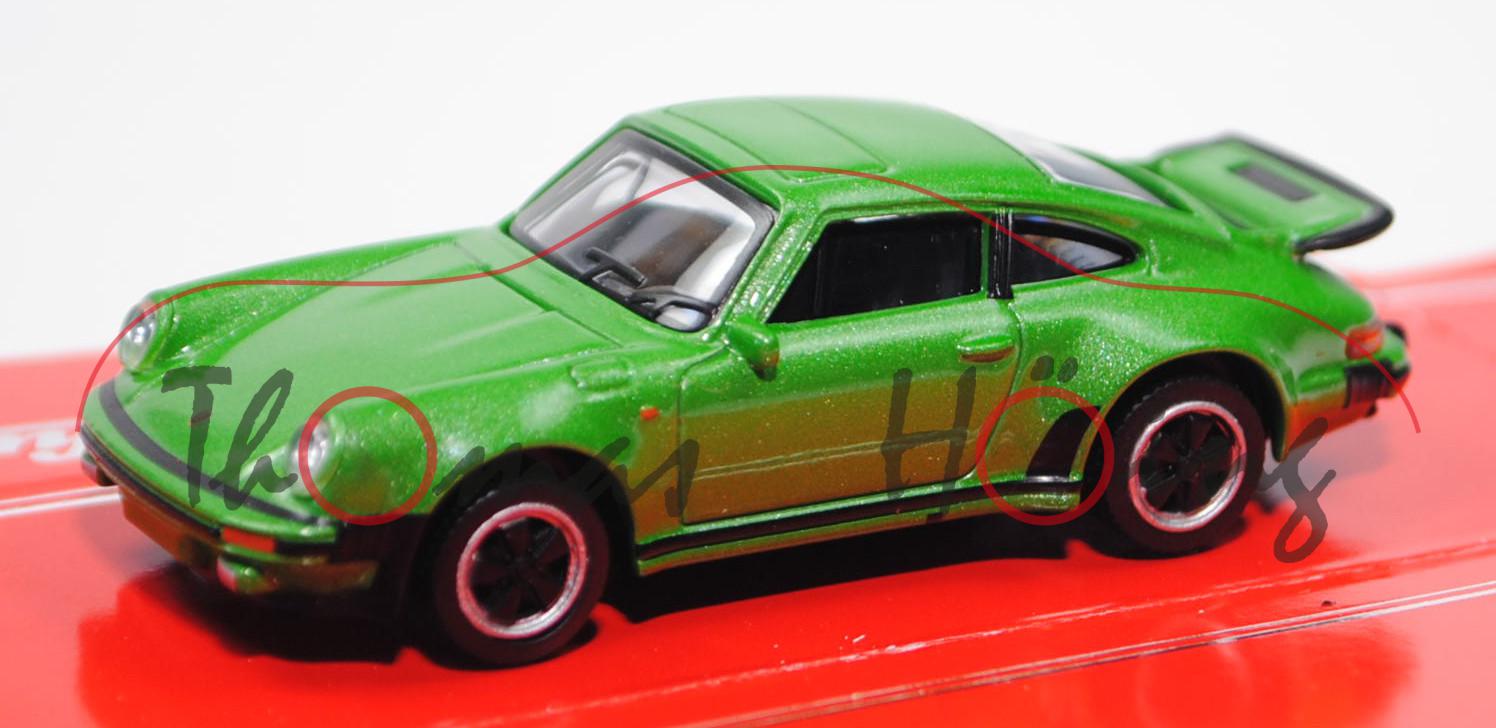 Porsche 911 Turbo (Typ 930, Modell 1974-1989), maigrünmetallic, Schuco, 1:64, mb