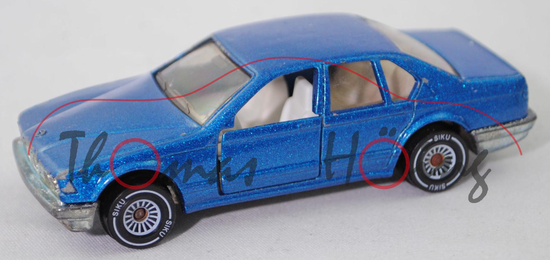 00000 BMW 735i (Baureihe E32, Modell 1986-1992), dunkel-verkehrsblaumetallic, SIKU, 1:57, sc