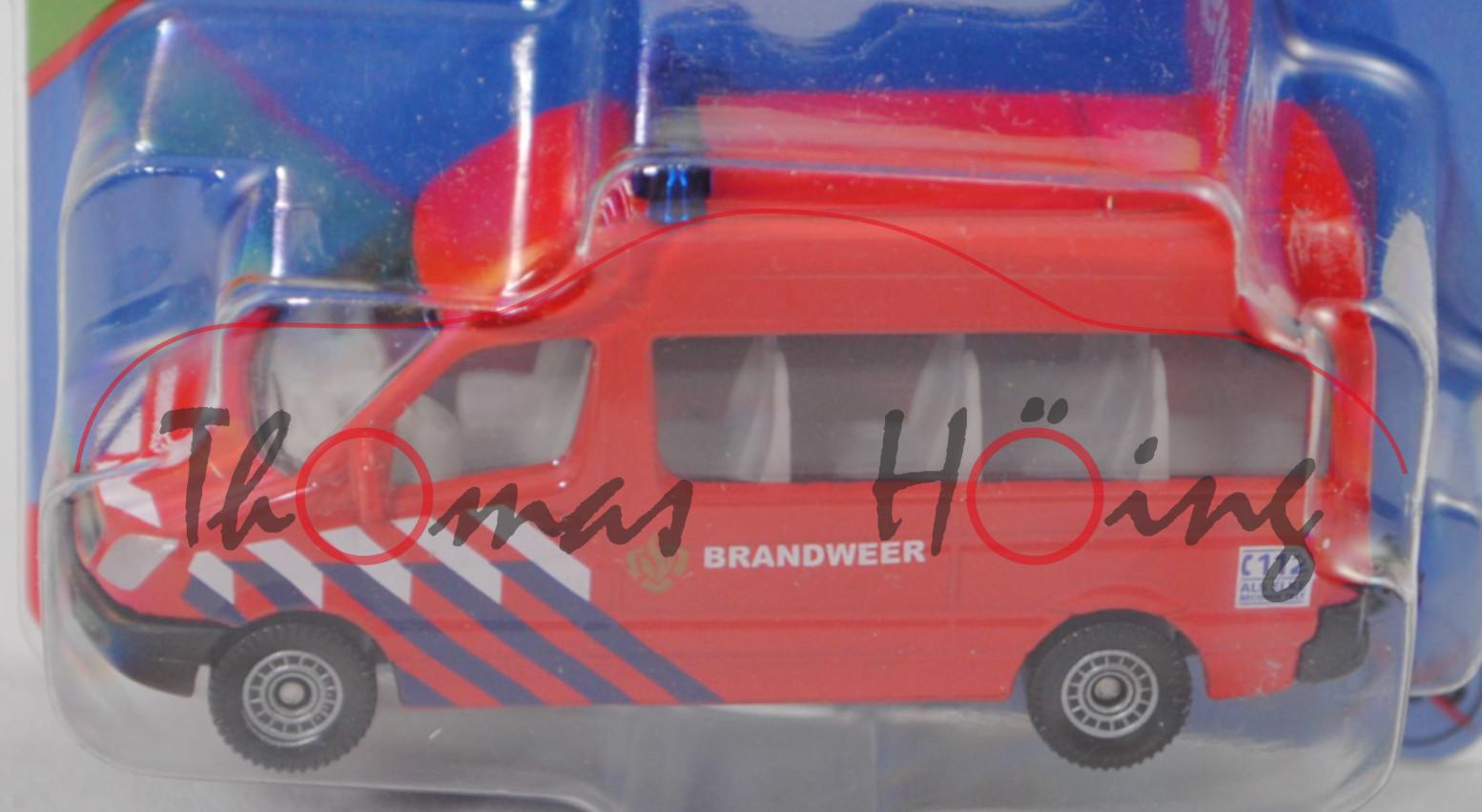 00301 NL Mercedes-Benz Sprinter II (Modell 06-13) Command Car, rot, BRANDWEER, SIKU, 1:74, P29e