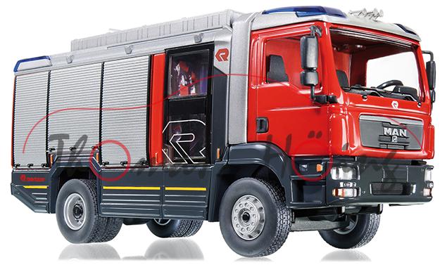 MAN TGM Rosenbauer AT, feuerrot, Wiking, 1:43, mb