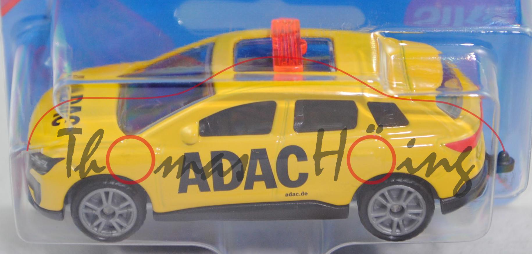 00000 Audi Q4 50 e-tron quattro (Typ FZ, Modell 2021-) ADAC Pannenhilfe, gelb, SIKU, 1:59, P29e