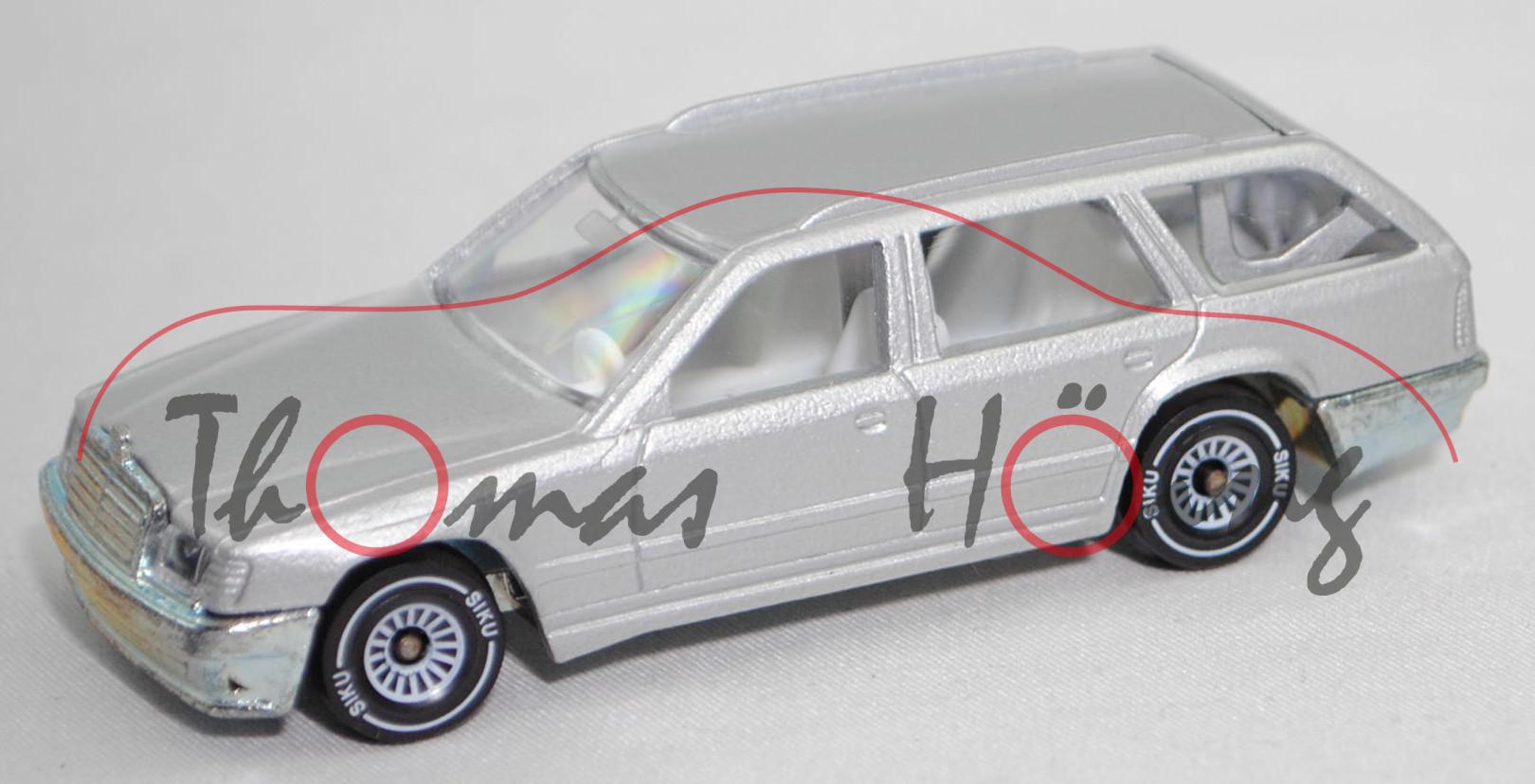 00000 Mercedes-Benz 300 TE (S 124, Modell 1985-1986), silbergraumetallic, W-Germ, B4, SIKU, 1:55