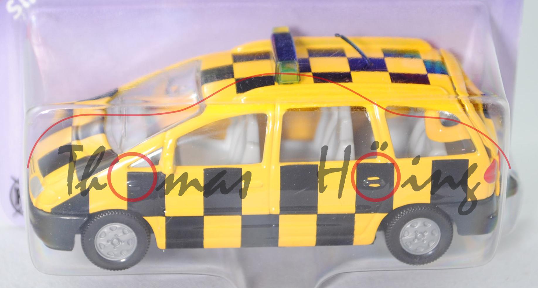 00000 VW Sharan I 2.8 VR6 (Typ 7M, Modell 1995-2000) Flughafen-PKW, signalgelb/schwarz, innen lichtg