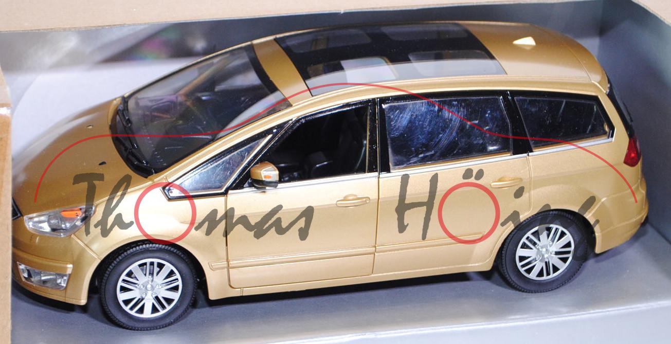 Ford Galaxy (Typ WA6), Modell 2006-2010, goldmetallic, Türen zu öffnen, mit Friktion Power, POWCO TO