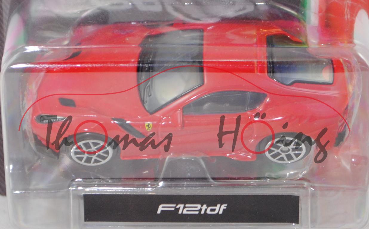 Ferrari F12tdf (Modell 2015-2017), rosso corsa, Bburago FERRARI RACE & PLAY, 1:64er Serie, Blister