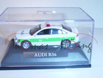 Audi RS6 Polizei, weiß/grün, Mj 2004, Yat Ming, 1:72, mb