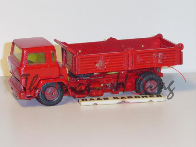 Magirus Deutz M250 D22 FK 6x4, verkehrsrot, innen gelb, Lenkrad schwarz, Felgen rot, RAAB KARCHER, M