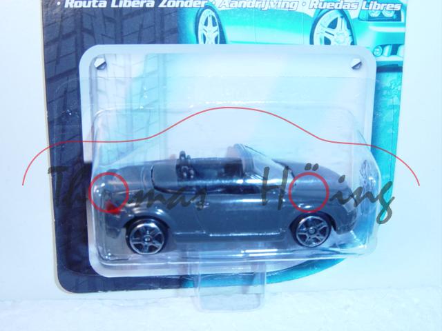 Audi TT Roadster, Mj. 99, grau, innen schwarz, Maisto, 1:72, mb