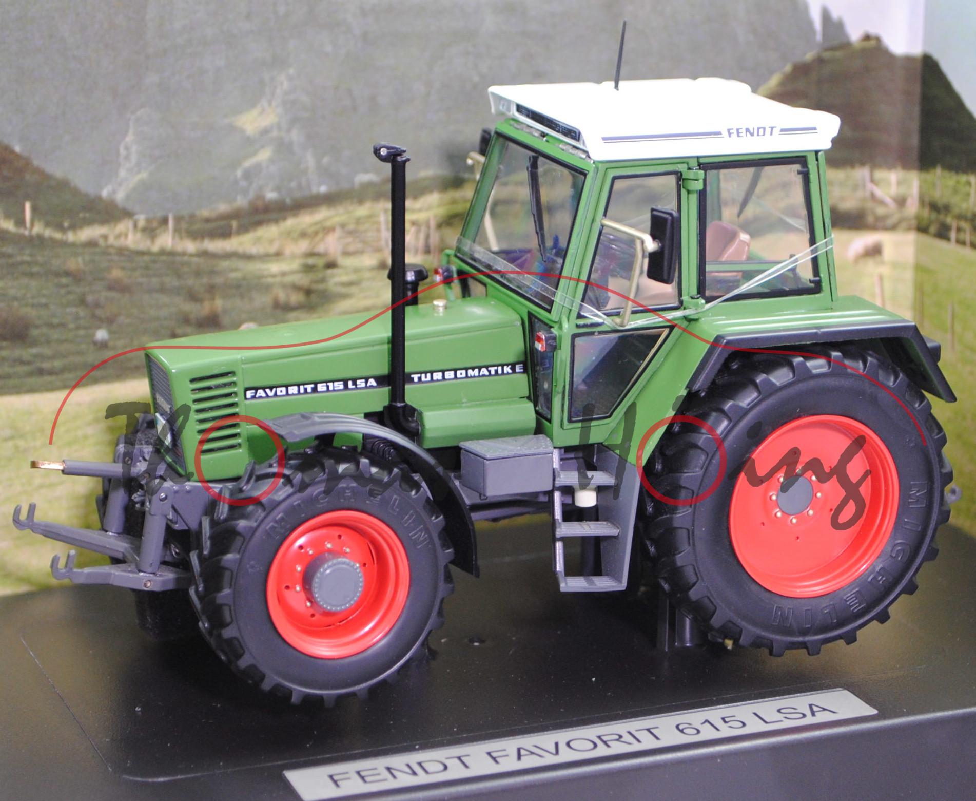 Fendt FAVORIT 615 LSA (Ausführung 1991-1993), resedagrün, weise-toys by HOLLAND OTO, 1:32, mb