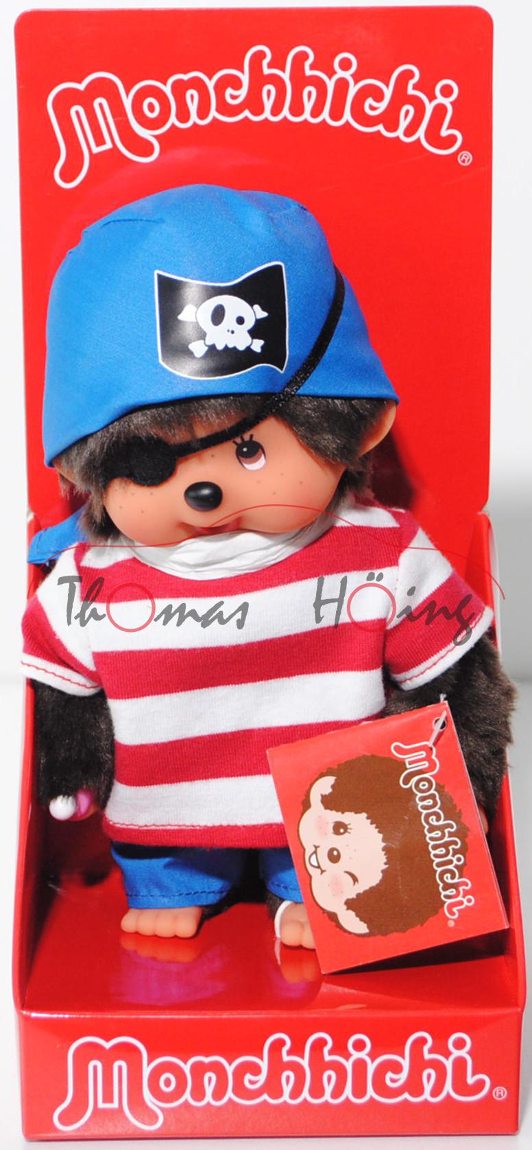 Monchhichi Pirate Boy (Pirat Junge), 20 cm groß, Sekiguchi