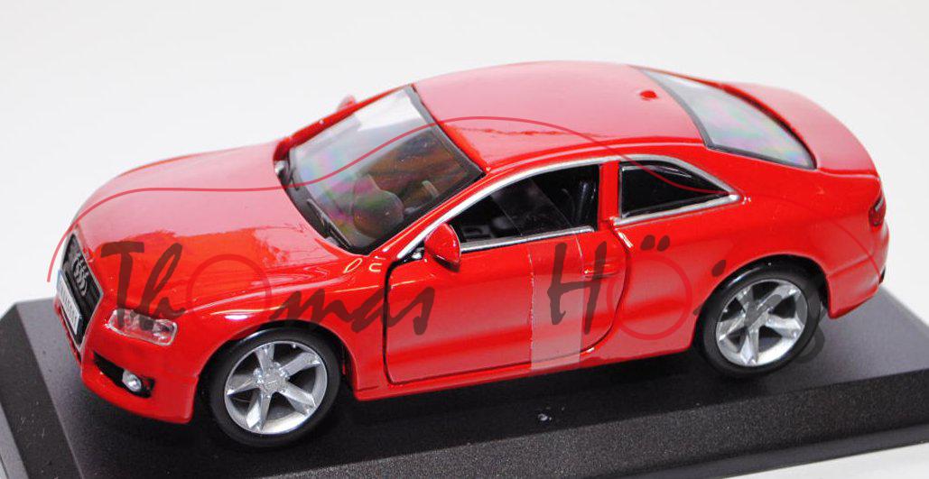 Audi A5 (Typ 8T, AU484), Modell 2007-, karminrot, innen schwarz, Türen zu öffnen, Bburago Fire Stree