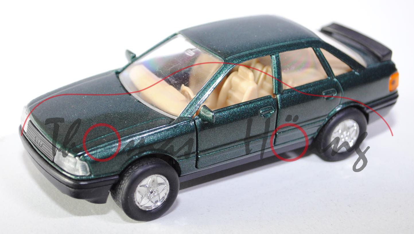 Audi 90 quattro (Typ 89 / B3), Modell 1987-1992, moosgrünmetallic, innen beige, unbekannt, 1:43, mit