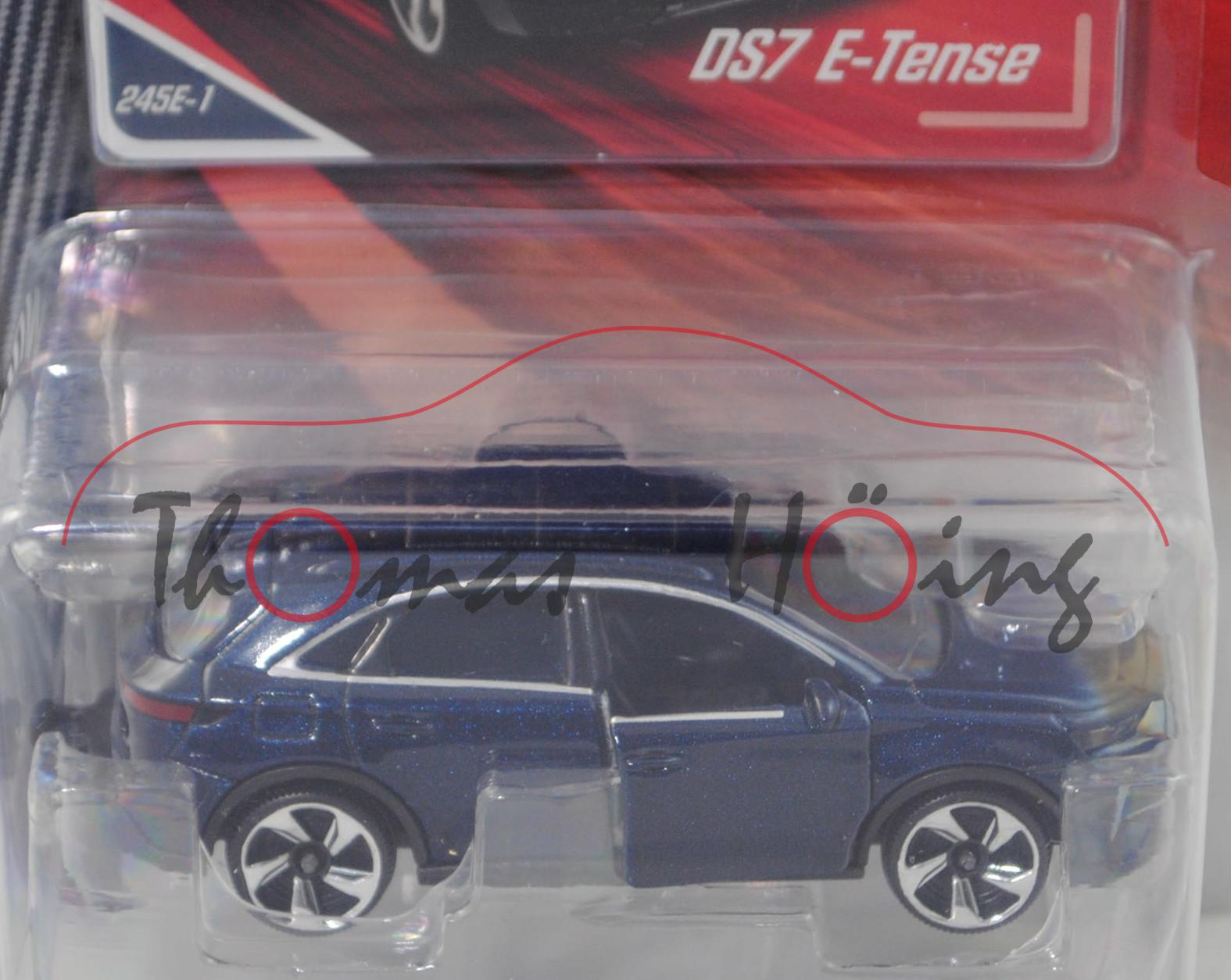 DS 7 E-TENSE 4x4 360 OPERA (Mod. 2022-), saphir-blau metallic, Nr. 245E-1, majorette, 1:59, Blister