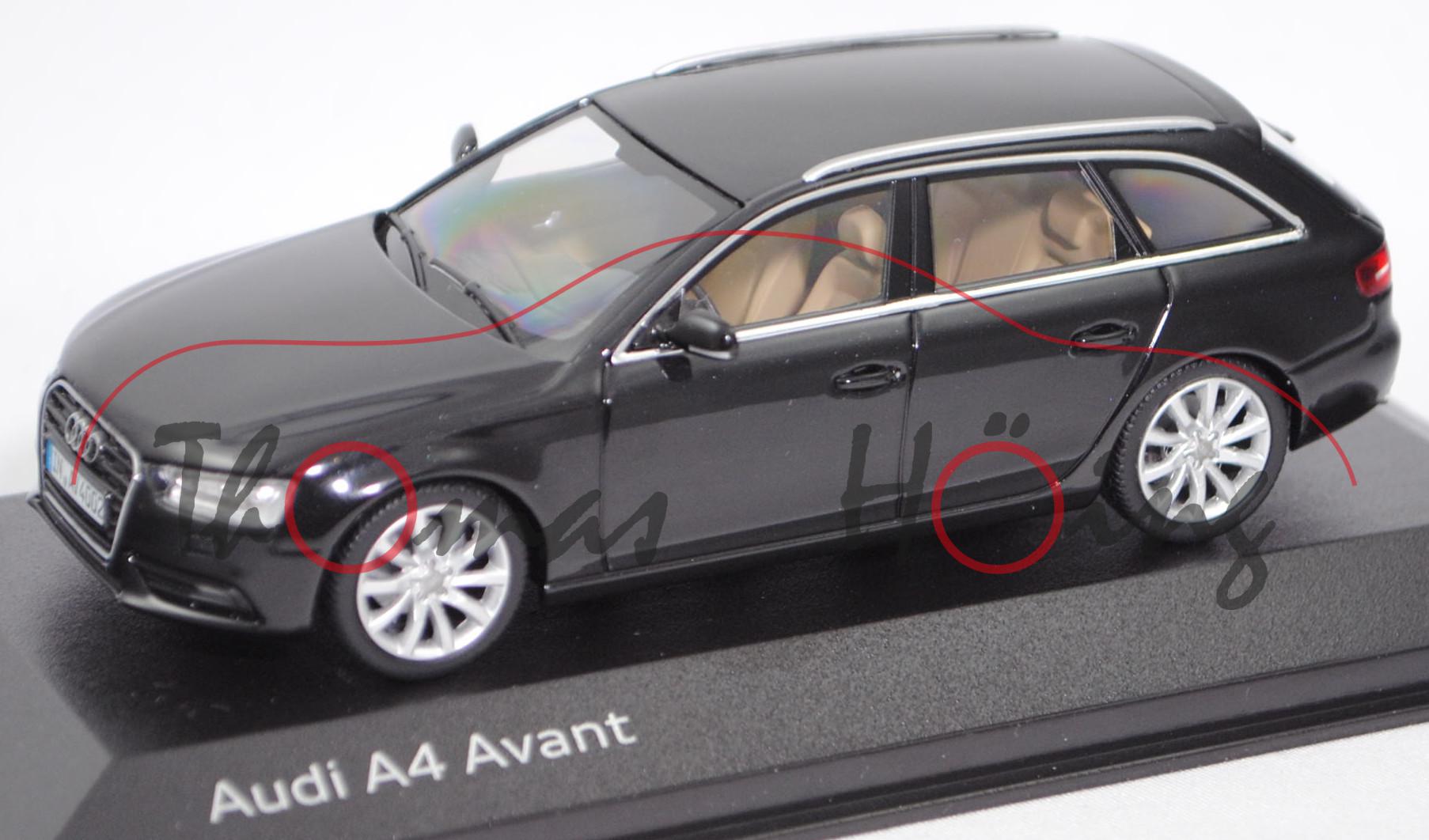 Audi A4 Avant quattro (B8, Typ 8K, Facelift 2011, Mod. 11-15), phantomschwarz, Minichamps, 1:43, mb