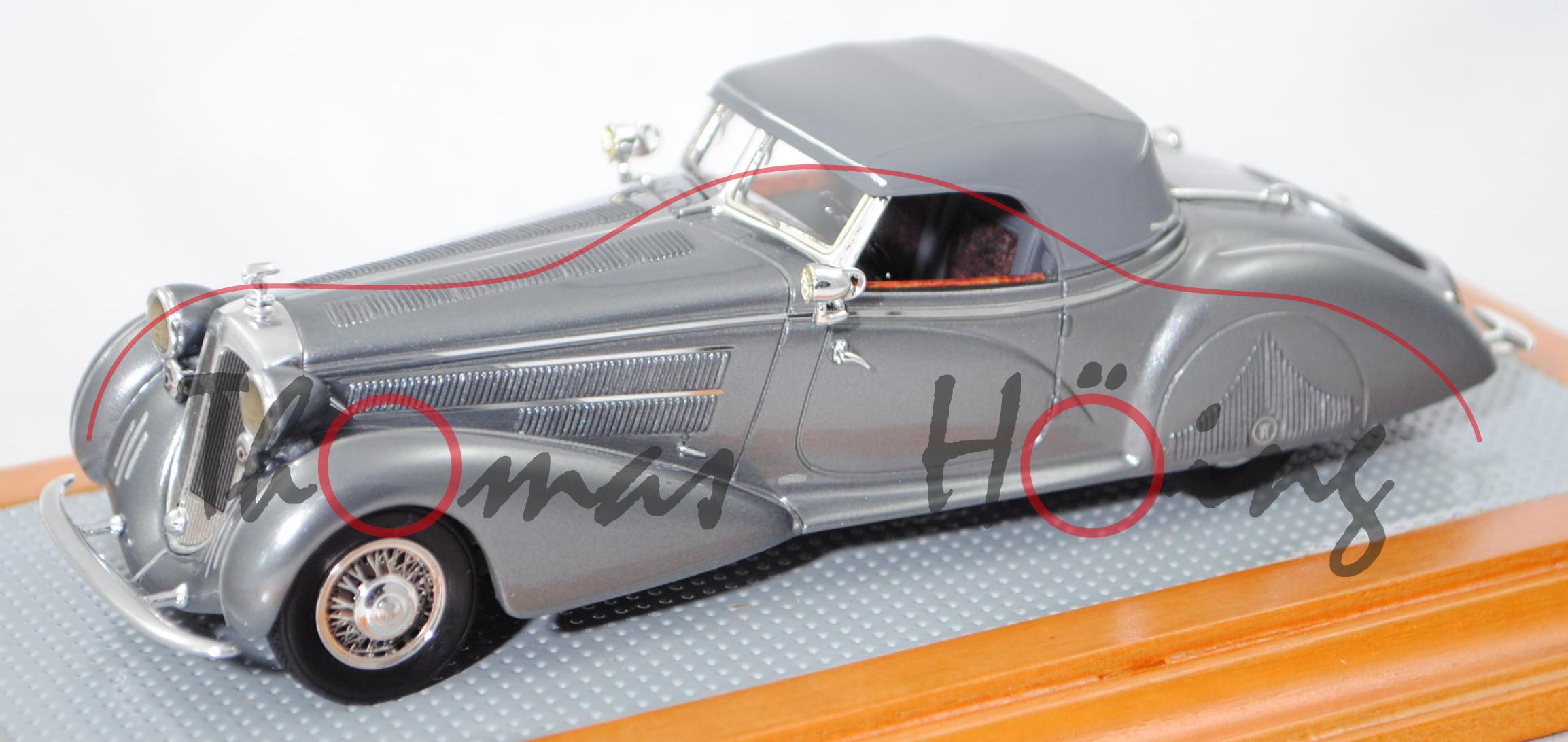 Horch 855 A Special-Roadster (Modell 1938-1939), dunkel-graualuminiummetallic, Ilario, 1:43, mb