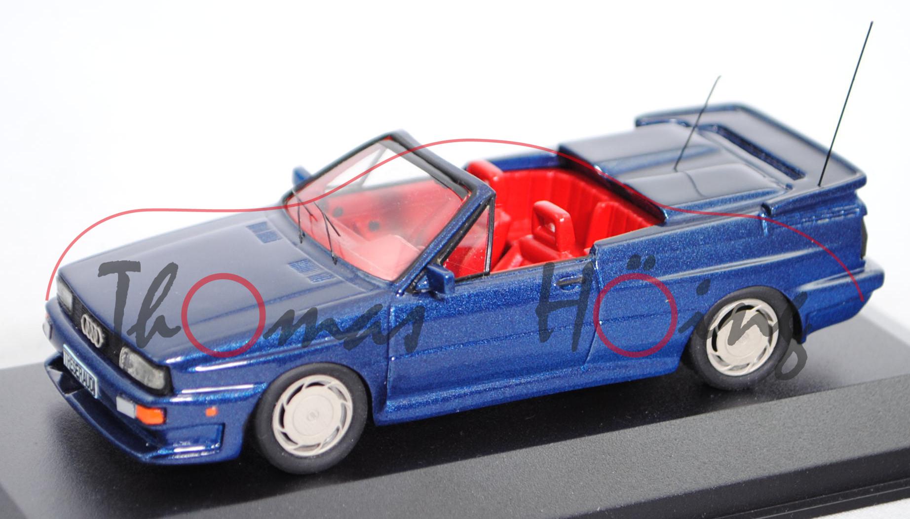 TreserAudi quattro roadster (B2, Facelift 2, Typ 85Q, Modell 1985-1989), blaumetallic (vgl. nautic metallic), 1:43