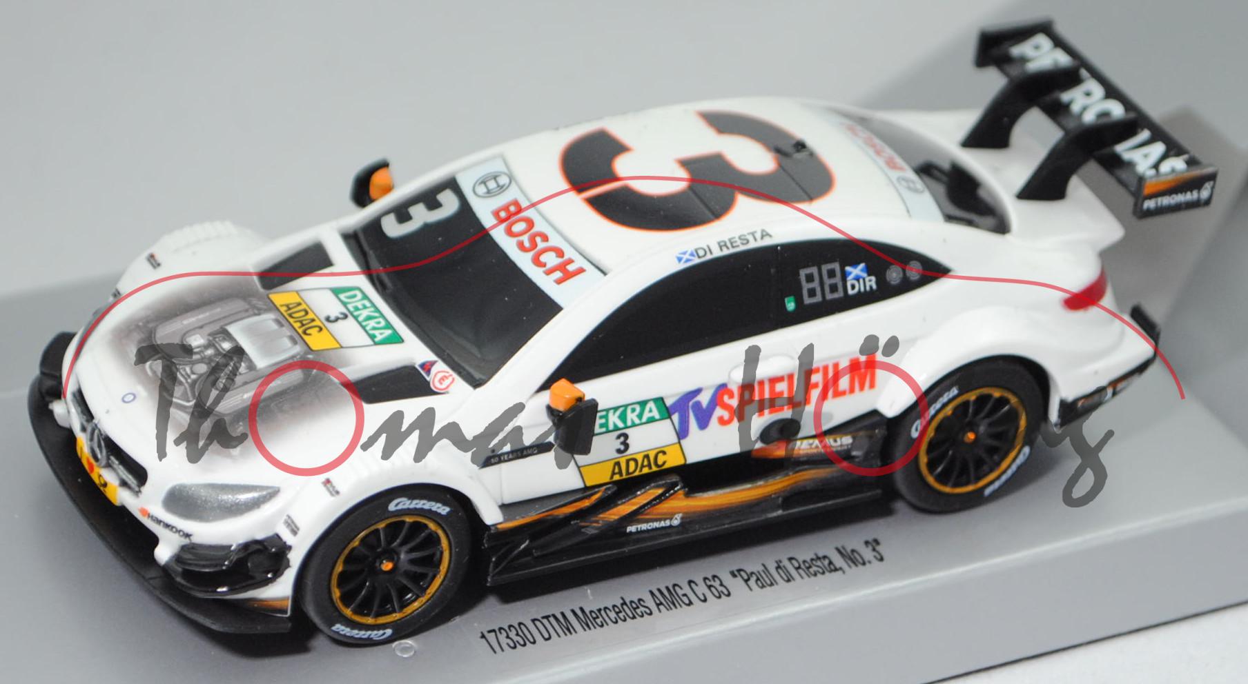 Mercedes-AMG C63 DTM 2017, Team: HWA 2, Fahrer: Paul di Resta (11. Platz), Nr. 3, Carrera, 1:43, mb