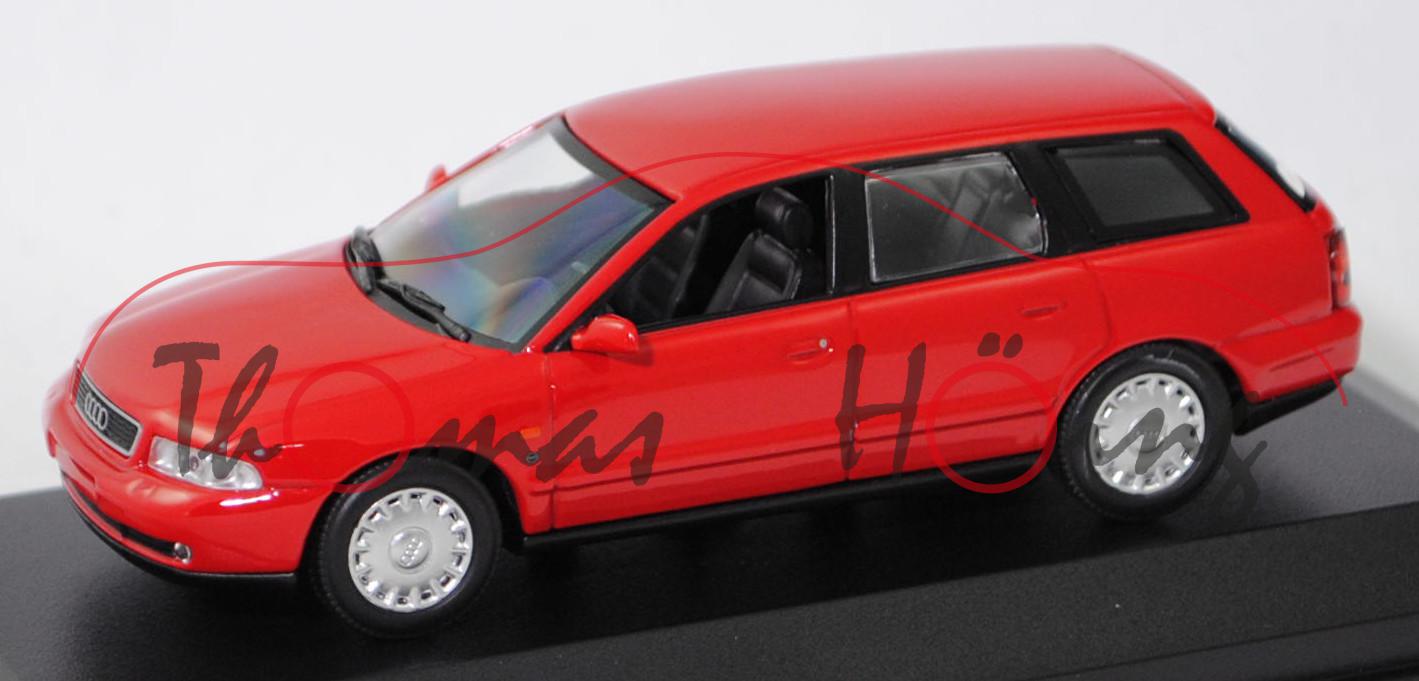 Audi A4 Avant 1.8 (Baureihe B5, Typ 8D5, Vorfacelift, Mod. 1996-1998), laserrot, Maxichamps, 1:43, PC-Box