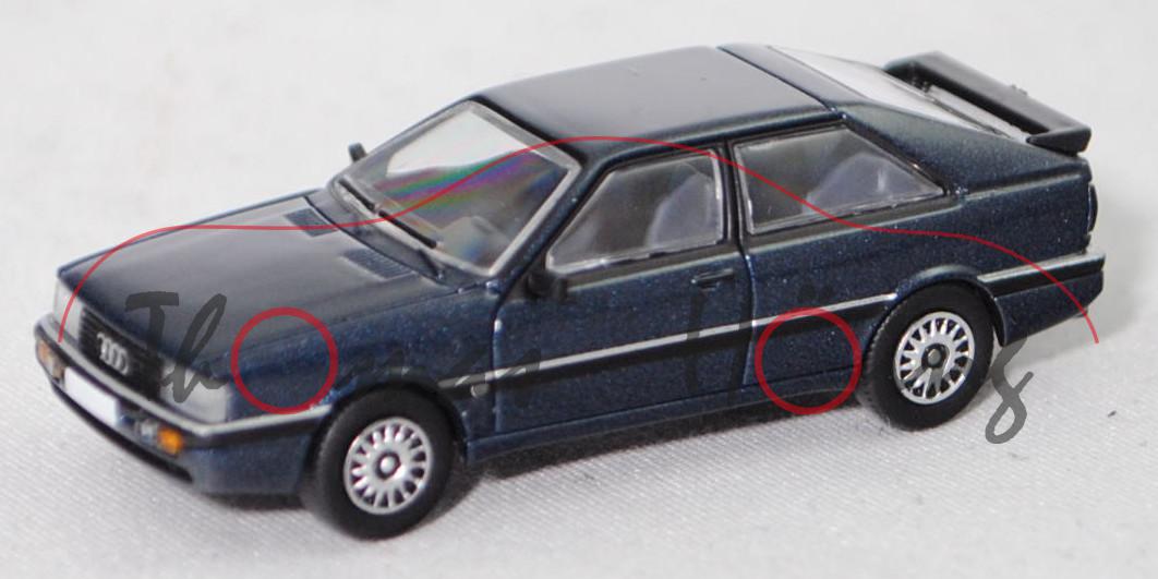 Audi Coupé GT (1. Gen., B2, Typ 81C, Mod. 84-87), amazonasblau met., Premium ClassiXXs®, 1:87, mb