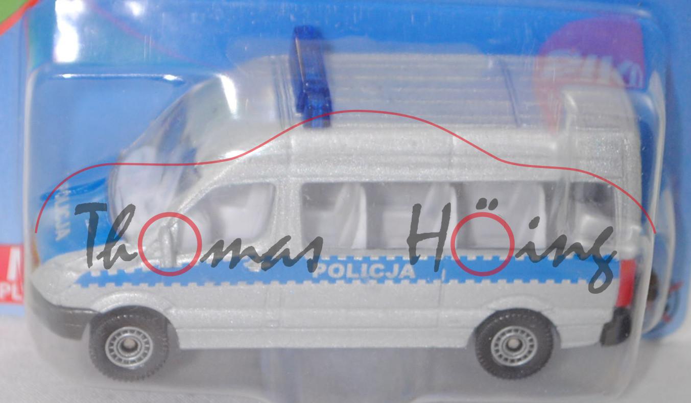 06002 PL Mercedes-Benz Sprinter II (Modell 2006-2013) Police Van, silber, POLICJA, SIKU, 1:74, P29e