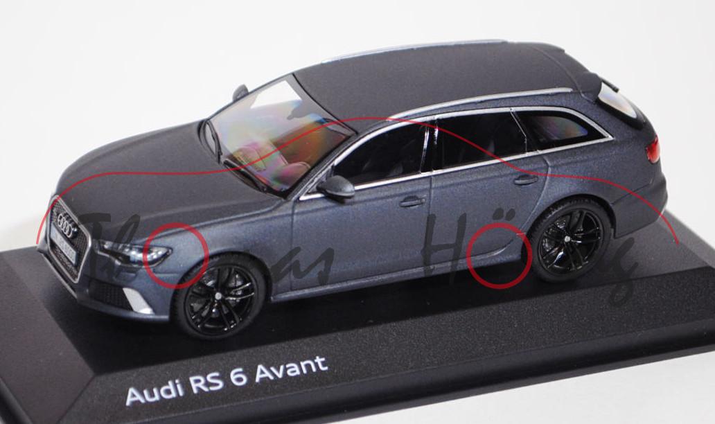 Audi RS6 Avant (C7, Typ 4G), Modell 2013, daytonagrau, Minichamps, 1:43, Werbeschachtel