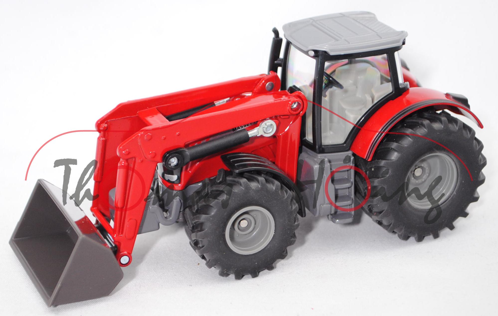 00001 Massey-Ferguson 8690 Dyna-VT mit Frontlader, dunkel-verkehrsrot/graphitgrau, 1:50, L17mpK