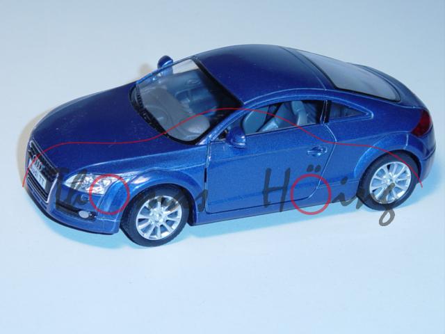 Audi TT Coupe, Mj. 2006, blaumetallic, mit Rückziehmotor, Kinsmart®, 1:32