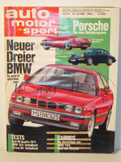 auto motor und sport, Heft 16, 29. Juli 1988, Zeitschrift war feucht gelagert