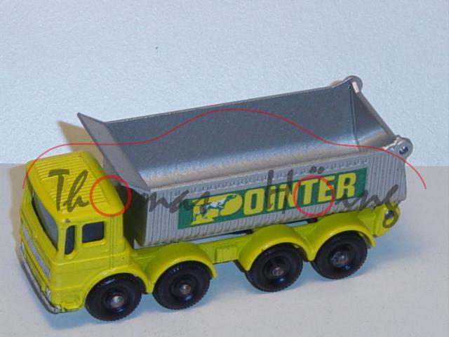 Eight Wheel Tipper, zinkgelb/silbergraumetallic, POINTER, Mulde kippbar, Heckklappe zu öffnen, Match