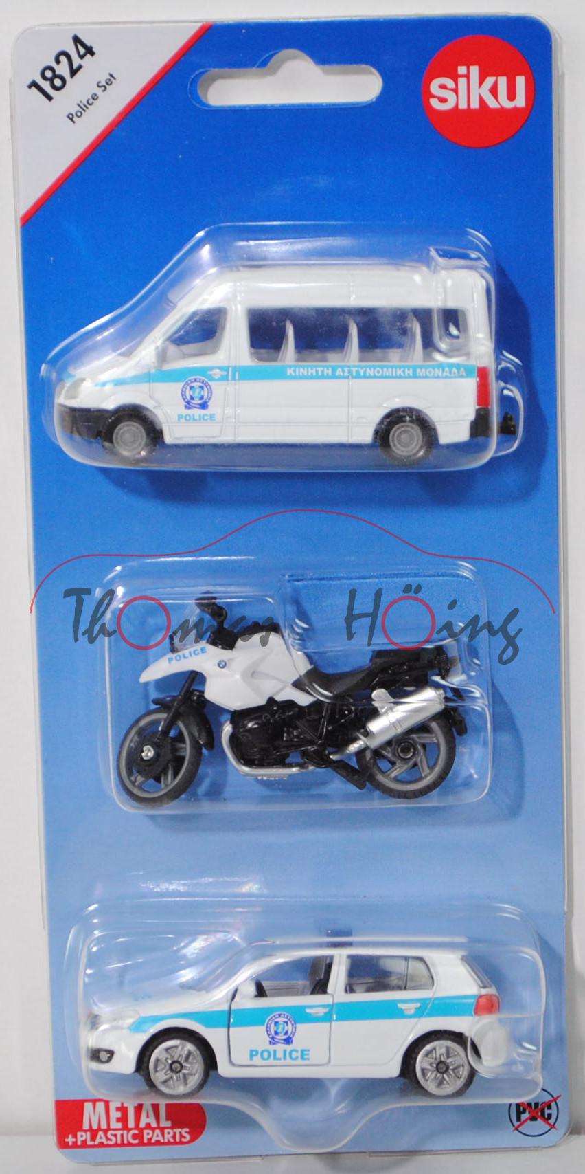 00900 GR Police Set, mit: Mercedes-Benz Sprinter II+BMW R1200 GS+VW Golf VI, POLICE, P29e (Limited)