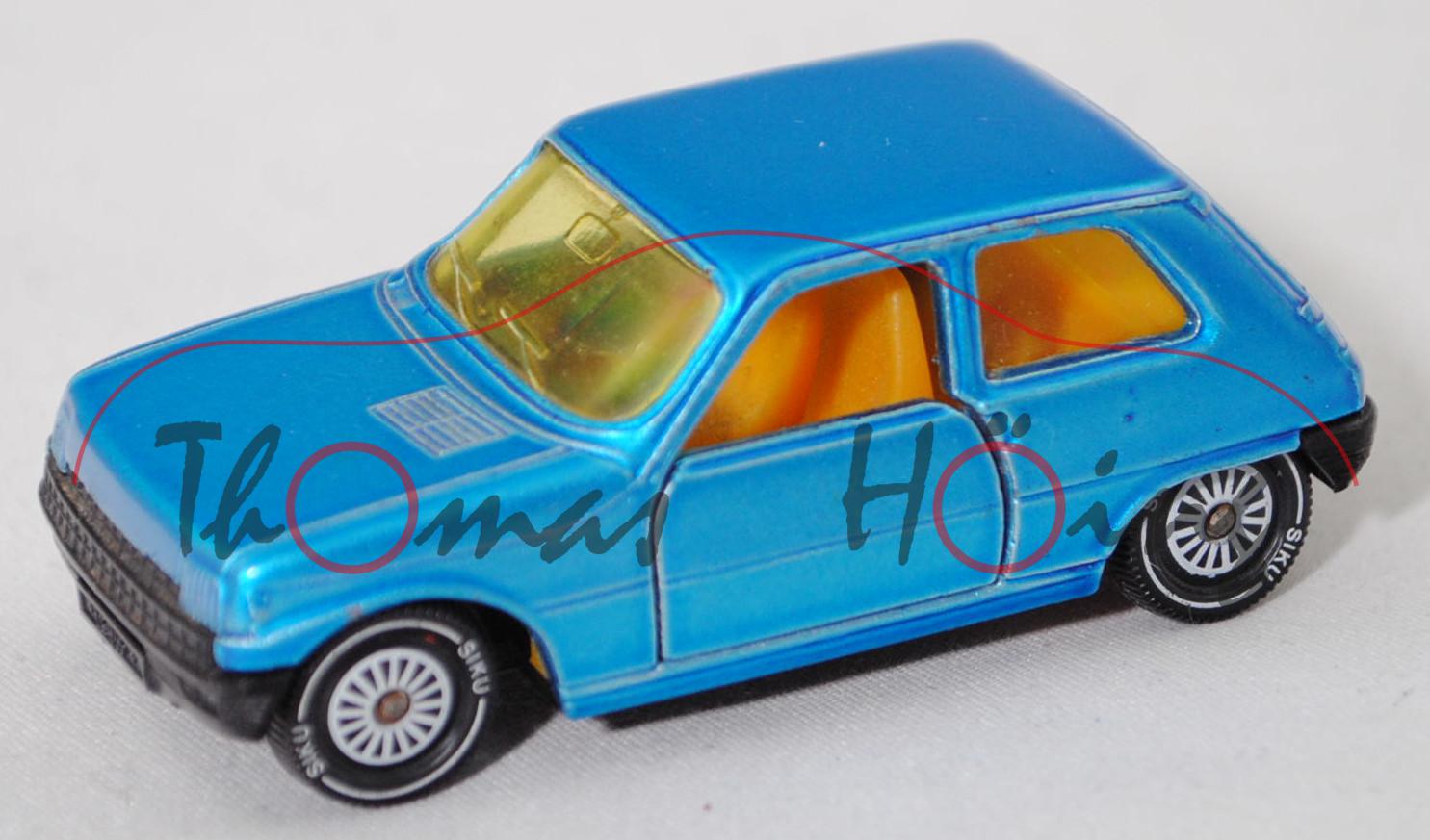 00000 Renault 5 TS (Modell 1975-1979), d.-himmelblaumet., W-Germ nicht auf dem Kopf, SIKU, 1:54