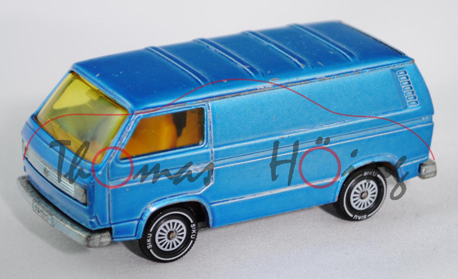 00004 VW Transporter 2,0 Liter (Typ T3, Modell 1979-1982), himmelblaumetallic, innen dahliengelb, Le