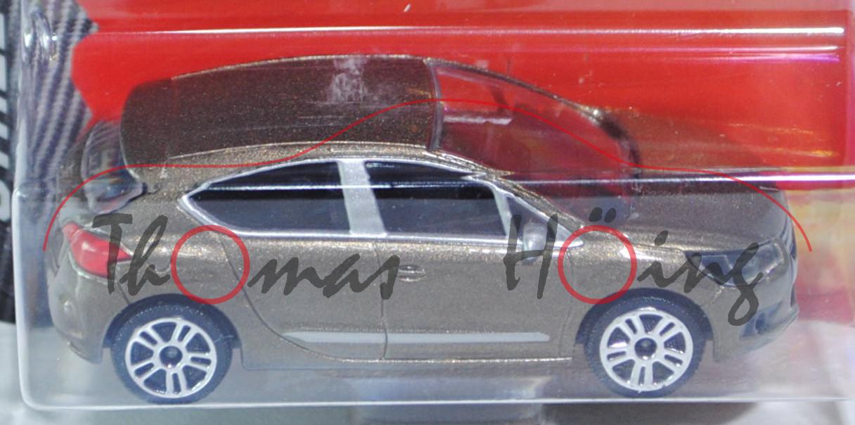 Citroen DS4 (Nr. 245 B), Modell 2011-, dunkel-grünbraunmetallic, majorette, 1:64, Blister